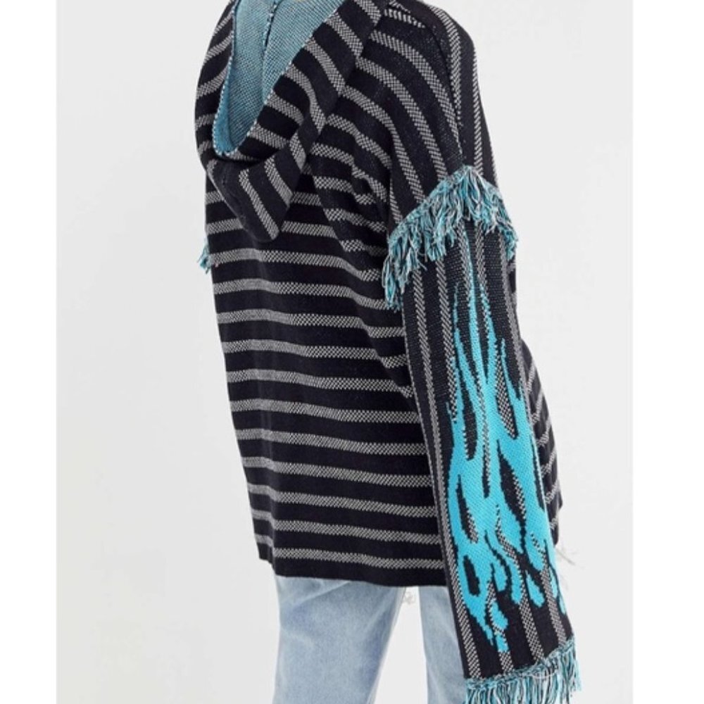 Urban Outfitters Black & Blue Hooded Sweatshirt XS
